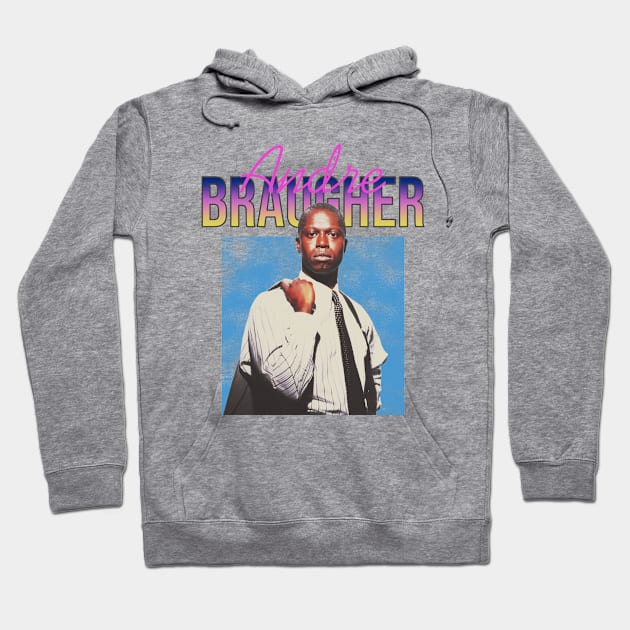 Andre Braugher // 1962s Style Retro Fan Art Design Hoodie by Mandegraph